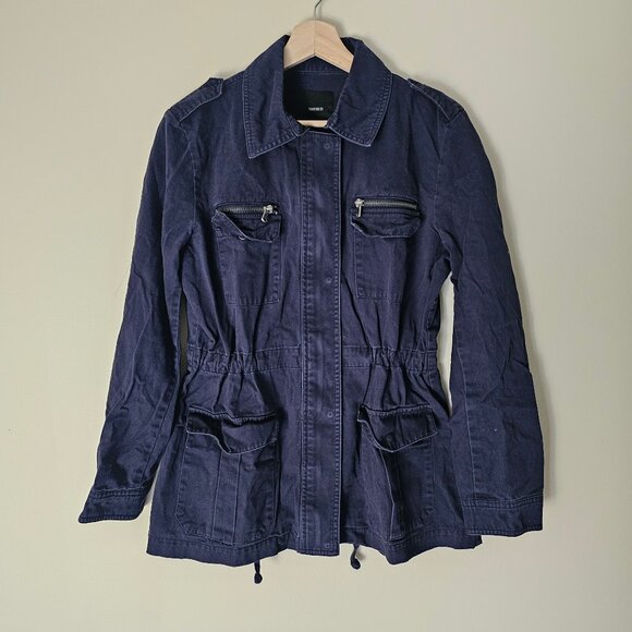 Forever21 "I'm Not Sorry" Utility Jacket - Navy - Sz L - Picture 2 of 13